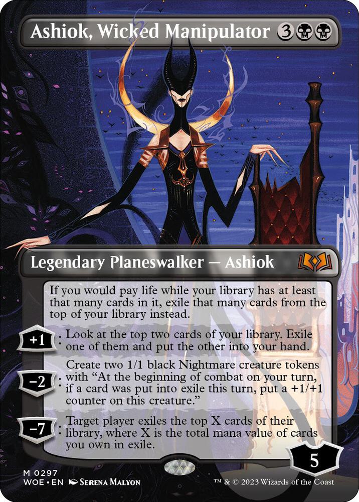Ashiok, Wicked Manipulator (Borderless), Wilds of Eldraine 297