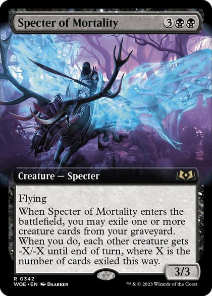 Specter of Mortality (Extended Art), Wilds of Eldraine 342