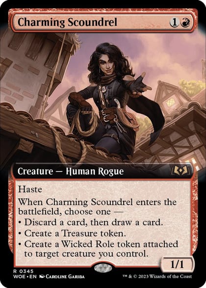 Charming Scoundrel (Extended Art), Wilds of Eldraine 345