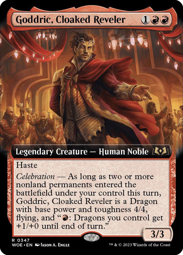 Goddric, Cloaked Reveler (Extended Art), Wilds of Eldraine 347