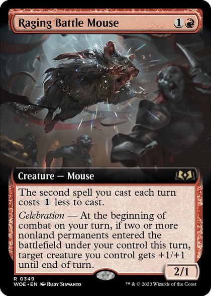 Raging Battle Mouse (Extended Art), Wilds of Eldraine 349