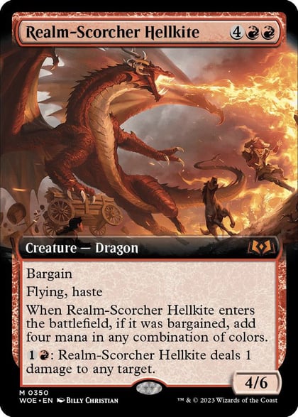 Realm-Scorcher Hellkite (Extended Art), Wilds of Eldraine 350