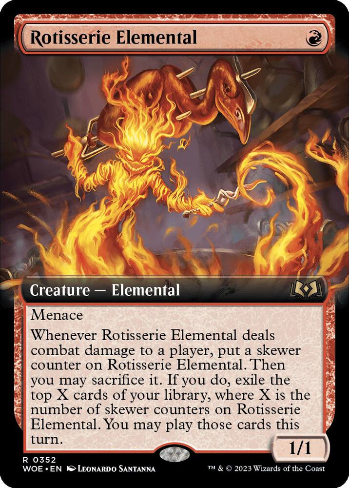 Rotisserie Elemental (Extended Art), Wilds of Eldraine 352