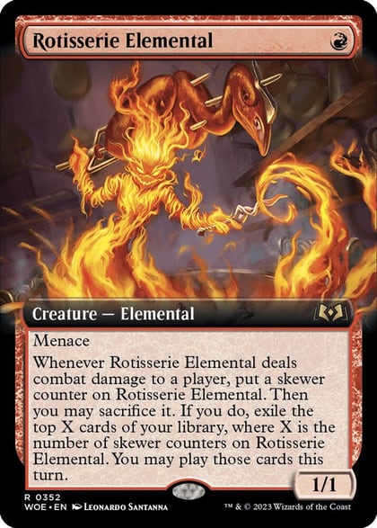 Rotisserie Elemental (Extended Art), Wilds of Eldraine 352