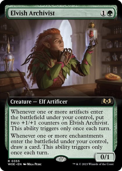 Elvish Archivist (Extended Art), Wilds of Eldraine 355