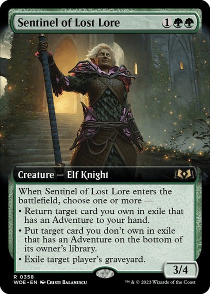 Sentinel of Lost Lore (Extended Art), Wilds of Eldraine 358