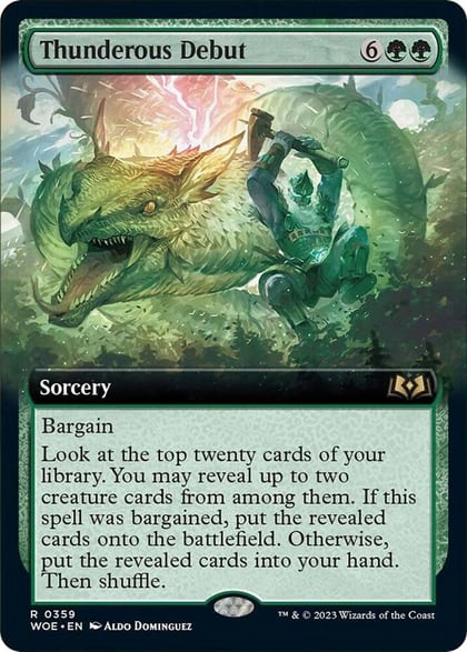 Thunderous Debut (Extended Art), Wilds of Eldraine 359