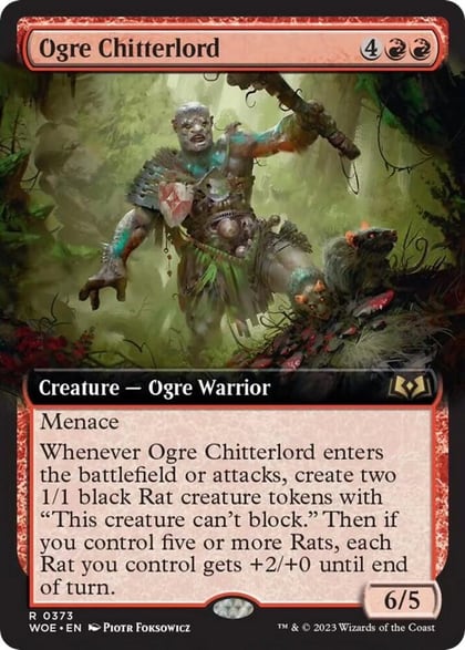 Ogre Chitterlord (Extended Art), Wilds of Eldraine 373