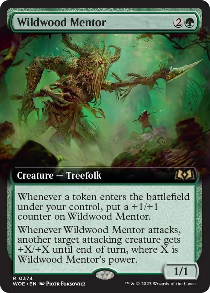 Wildwood Mentor (Extended Art), Wilds of Eldraine 374