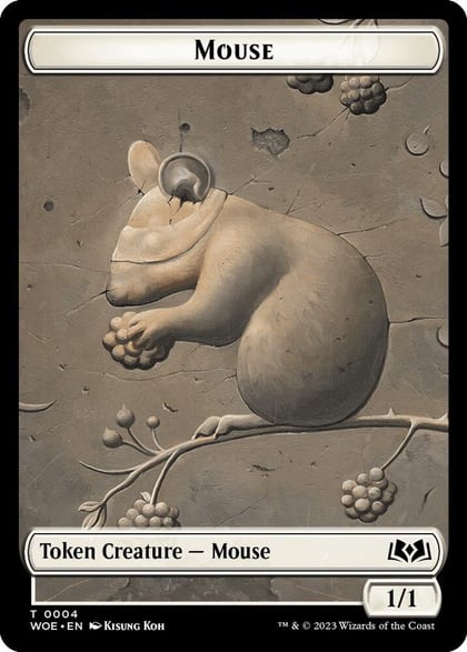 Mouse // Food (0013) Double-Sided Token, Wilds of Eldraine 4 // 13