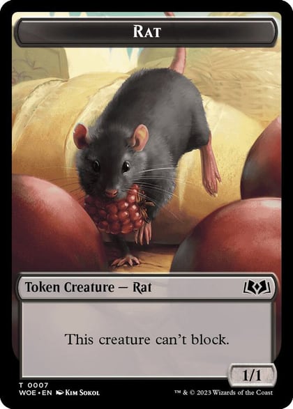Rat // Food (0011) Double-Sided Token, Wilds of Eldraine 7 // 11