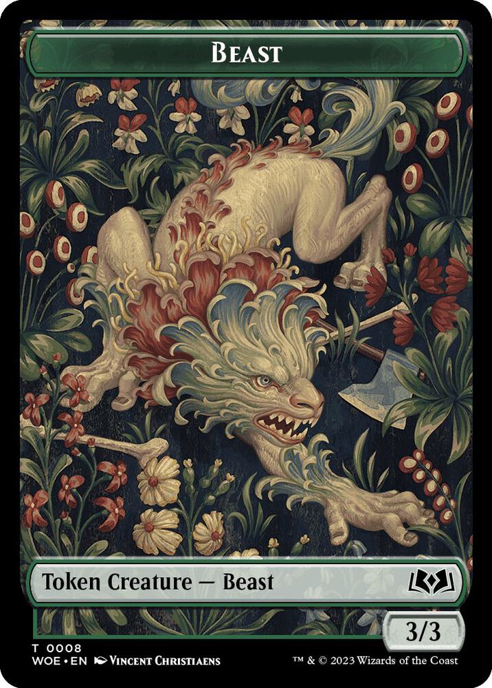 Beast // Food (0012) Double-Sided Token, Wilds of Eldraine 8 // 12