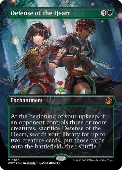 Defense of the Heart (Anime Borderless) (Confetti Foil), Wilds of Eldraine: Enchanting Tales 100