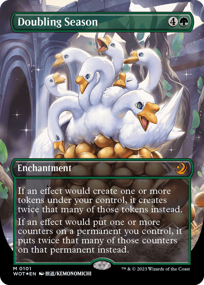 Doubling Season (Anime Borderless) (Confetti Foil), Wilds of Eldraine: Enchanting Tales 101