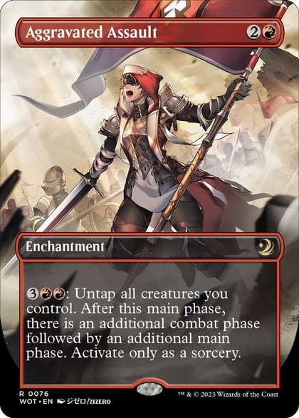 Aggravated Assault (Anime Borderless), Wilds of Eldraine: Enchanting Tales 76
