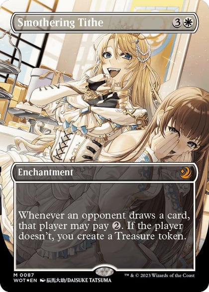 Smothering Tithe (Anime Borderless) (Confetti Foil), Wilds of Eldraine: Enchanting Tales 87