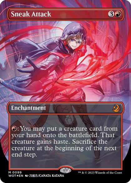 Sneak Attack (Anime Borderless) (Confetti Foil), Wilds of Eldraine: Enchanting Tales 99