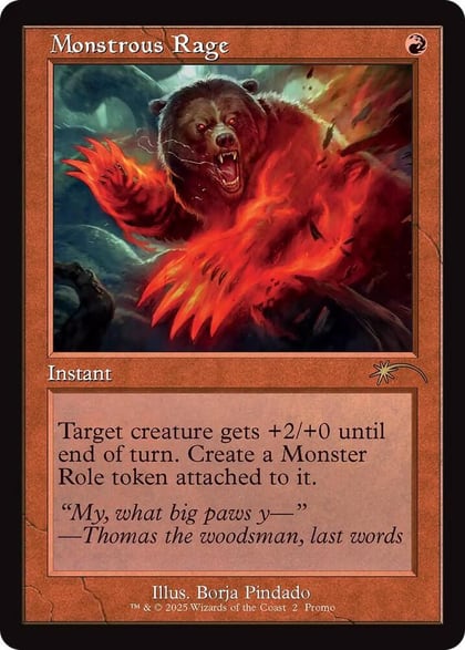 Monstrous Rage (Retro Frame), WPN & Gateway Promos 2