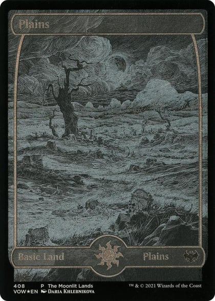 Plains (Moonlit Land) (Foil Etched), WPN & Gateway Promos 408