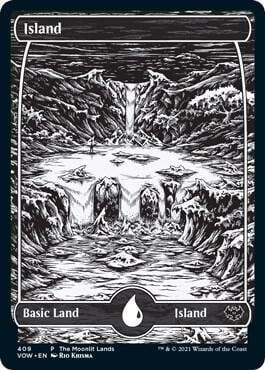 Island (Moonlit Land) (Foil Etched), WPN & Gateway Promos 409