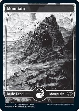 Mountain (Moonlit Land) (Foil Etched), WPN & Gateway Promos 411