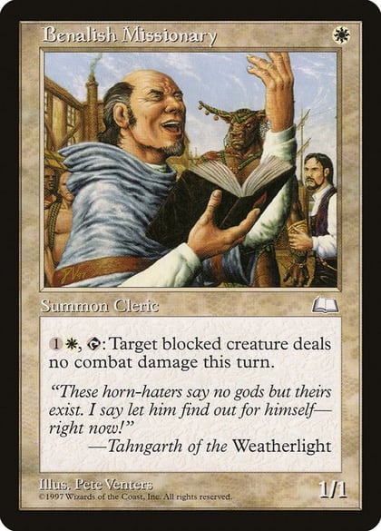 Benalish Missionary, Weatherlight #5989