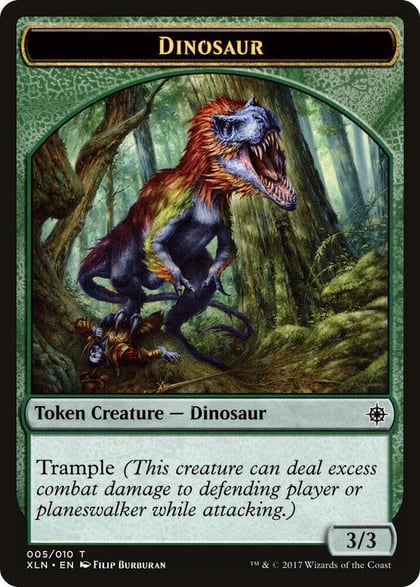 Dinosaur // Treasure (008) Double-Sided Token, Ixalan 5 // 8