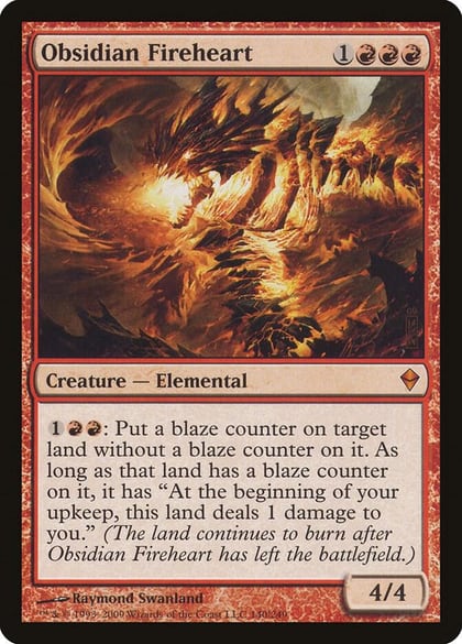 Obsidian Fireheart, Zendikar 140