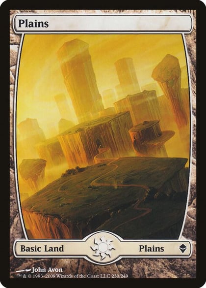 Plains (230) - Full Art, Zendikar 230