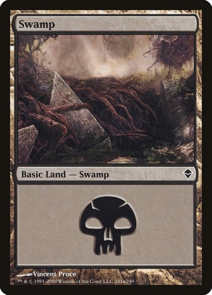 Swamp (241a), Zendikar 241a