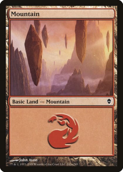 Mountain (242a), Zendikar 242a