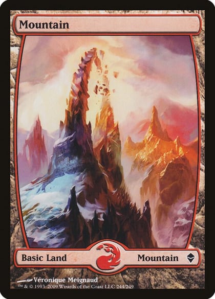 Mountain (244) - Full Art, Zendikar 244