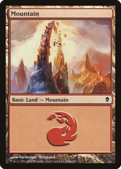 Mountain (244a), Zendikar 244a
