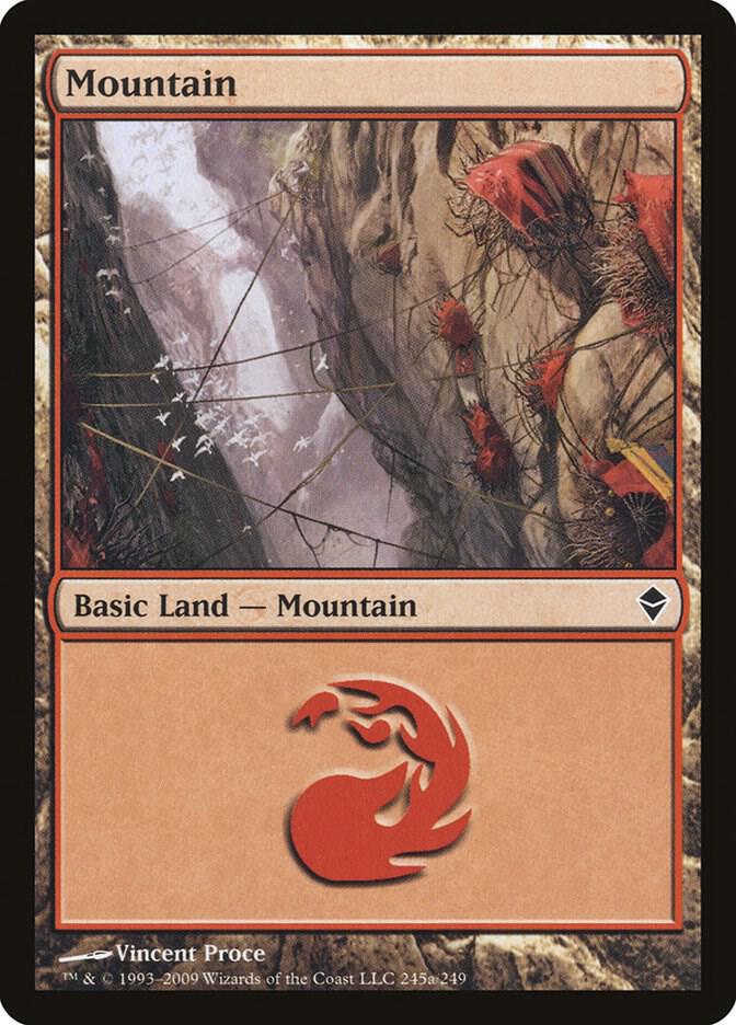 Mountain (245a), Zendikar 245a
