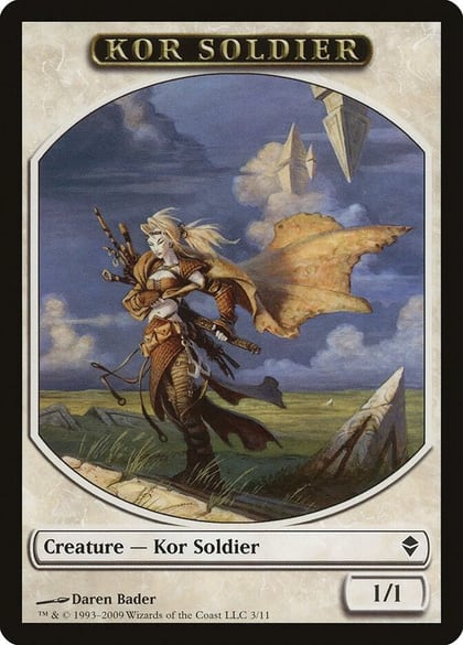 Kor Soldier Token, Zendikar 3