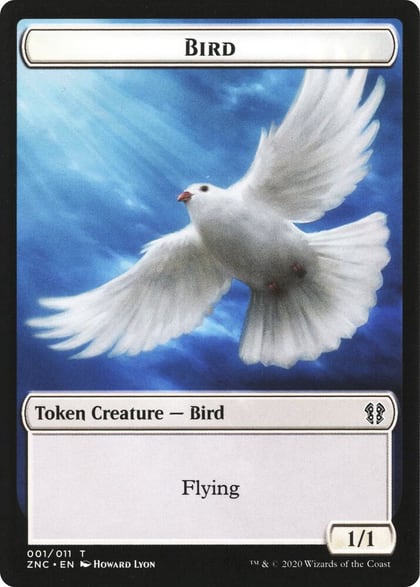 Bird // Kor Ally Double-Sided Token, Commander: Zendikar Rising 1 // 2