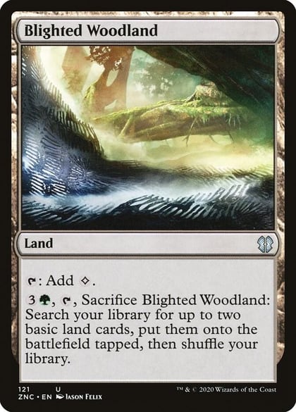 Blighted Woodland, Commander: Zendikar Rising 121