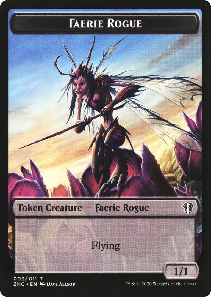 Faerie Rogue // Thopter Double-Sided Token, Commander: Zendikar Rising 3 // 11