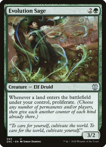 Evolution Sage, Commander: Zendikar Rising 65