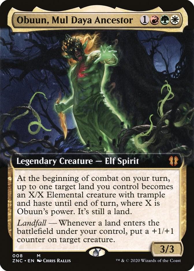 Obuun, Mul Daya Ancestor (Extended Art), Commander: Zendikar Rising 8