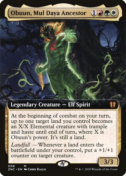 Obuun, Mul Daya Ancestor (Extended Art), Commander: Zendikar Rising 8