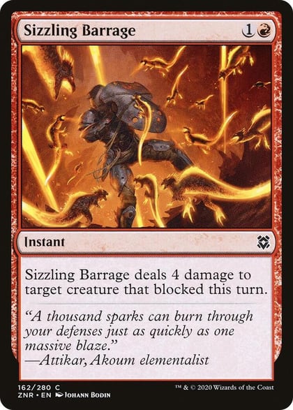 Sizzling Barrage, Zendikar Rising 162