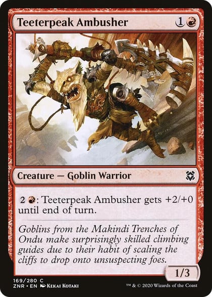 Teeterpeak Ambusher, Zendikar Rising 169