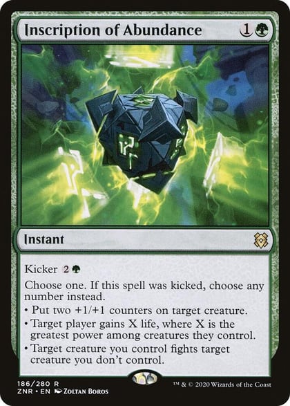 Inscription of Abundance, Zendikar Rising 186