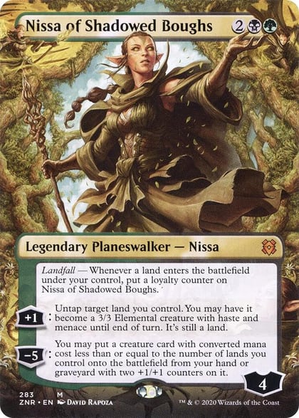 Nissa of Shadowed Boughs (Borderless), Zendikar Rising 283