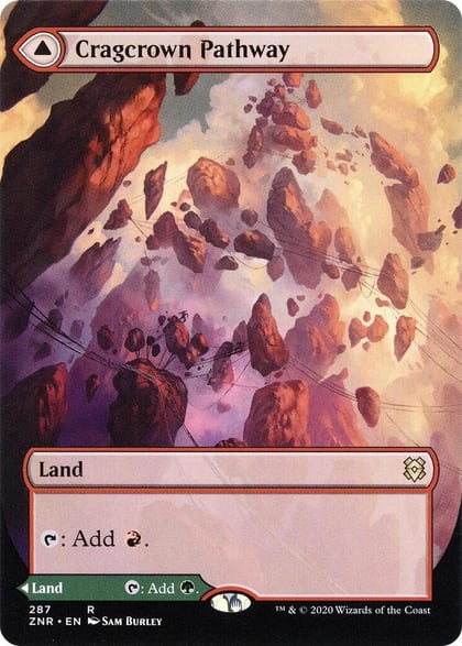 Cragcrown Pathway (Borderless), Zendikar Rising 287