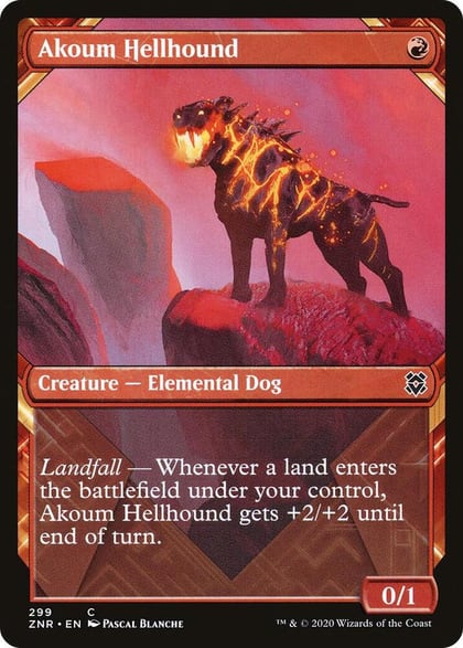 Akoum Hellhound (Showcase), Zendikar Rising 299