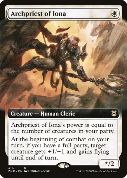 Archpriest of Iona (Extended Art), Zendikar Rising 316