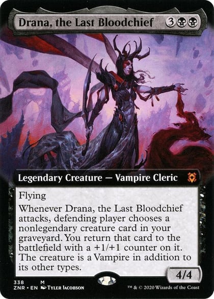 Drana, the Last Bloodchief (Extended Art), Zendikar Rising 338