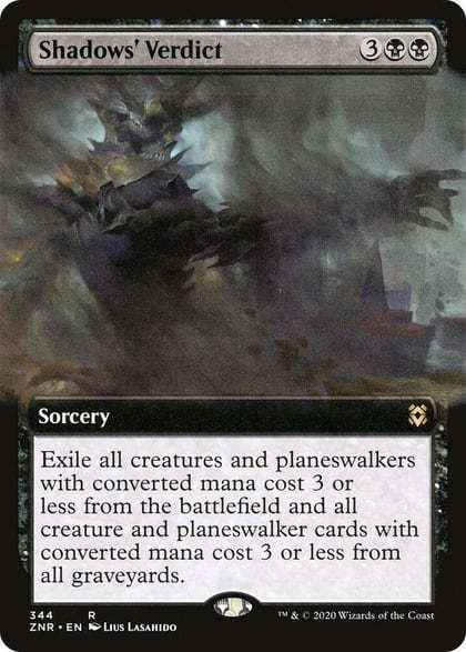 Shadows' Verdict (Extended Art), Zendikar Rising 344